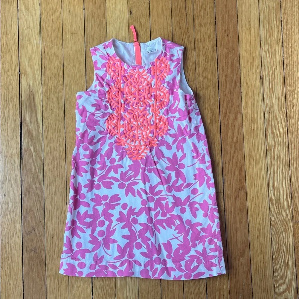 Crewcuts size 4 pink/orange shift dress